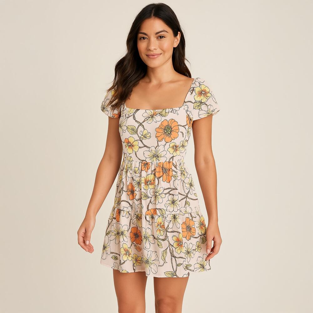 NWT Lottie & Holly Band of Gypsies Collective Floral Mini Dress Sz Small
